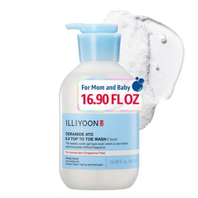 Illiyoon front bottle shot showing product and gentle cleansing benefit