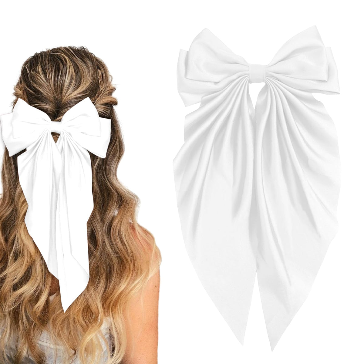 illpta front view pure white bow showing clean silhouette and elegant finish