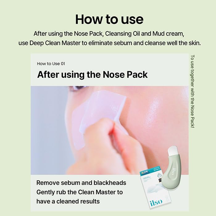 ilso in use on nose demonstrating precise blackhead-targeting and cleansing benefit