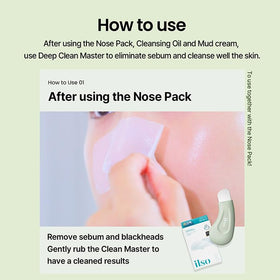 ilso in use on nose demonstrating precise blackhead-targeting and cleansing benefit