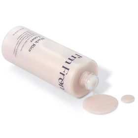 I'm from toner on bathroom shelf in minimal routine for oily skin balance