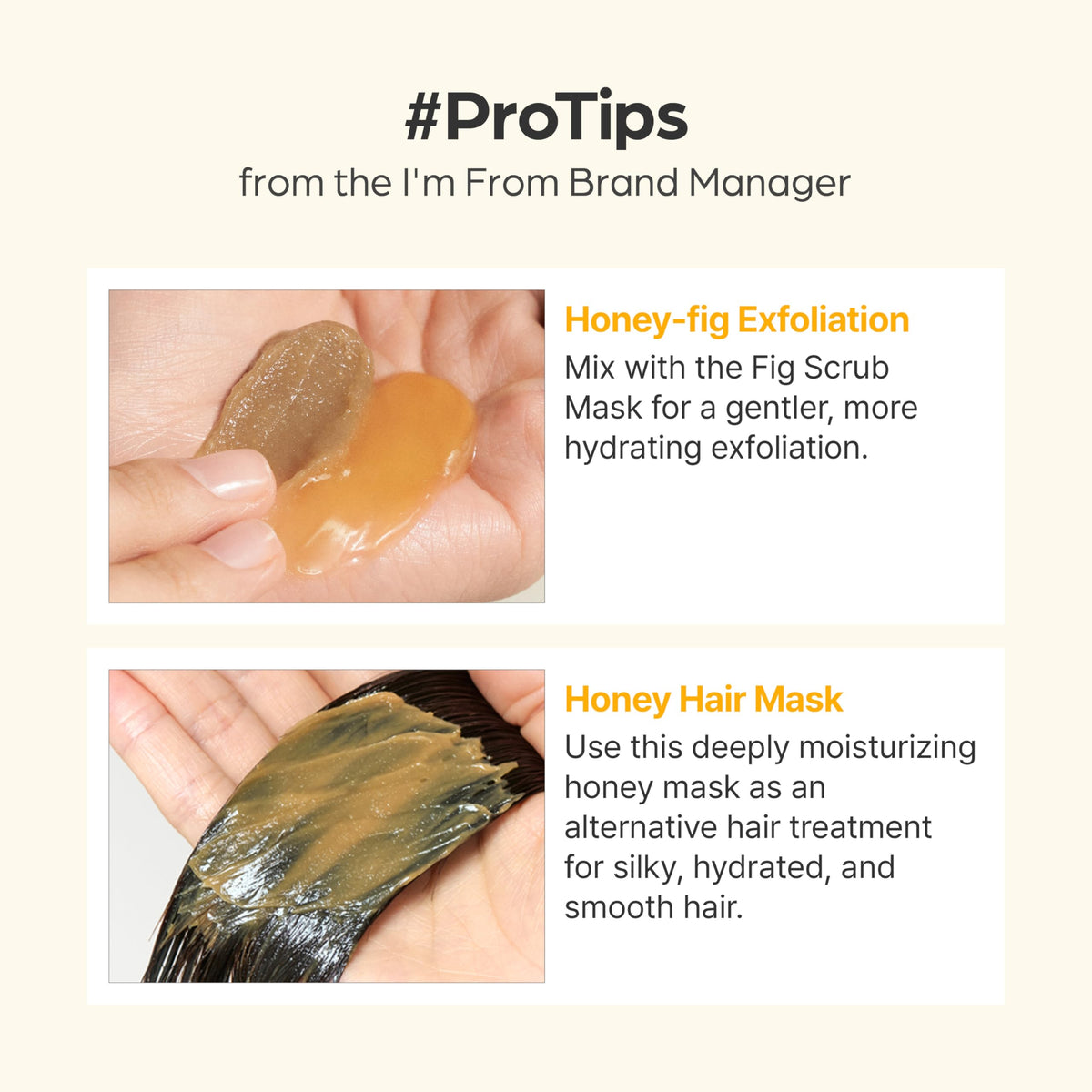 I'm from label close-up showing ingredient emphasis on natural honey benefits