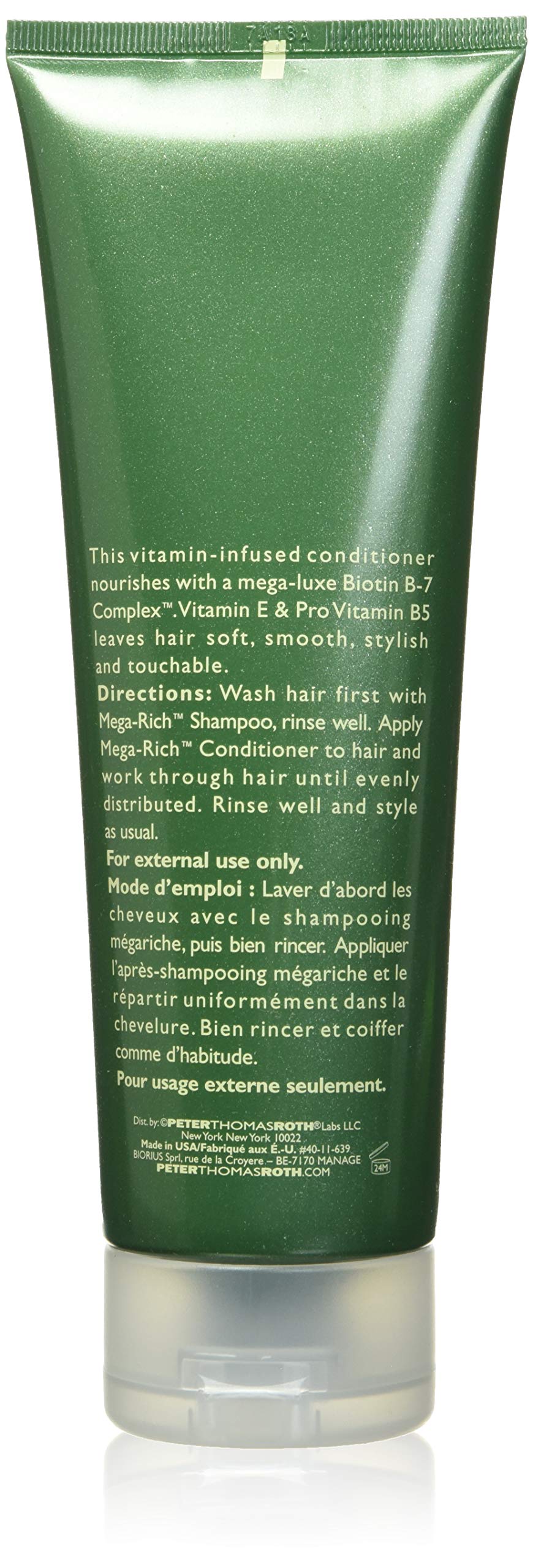 Peter Thomas Roth Mega-Rich Nourishing Conditioner, Daily Biotin & Vitamin E for Softer, Smoother Hair