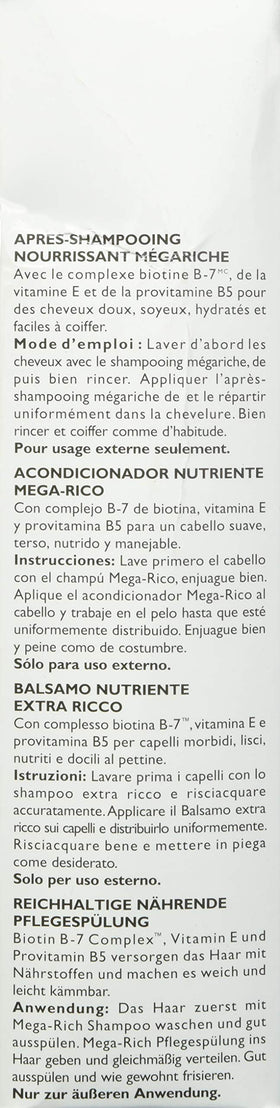 Peter Thomas Roth Mega-Rich Nourishing Conditioner, Daily Biotin & Vitamin E for Softer, Smoother Hair