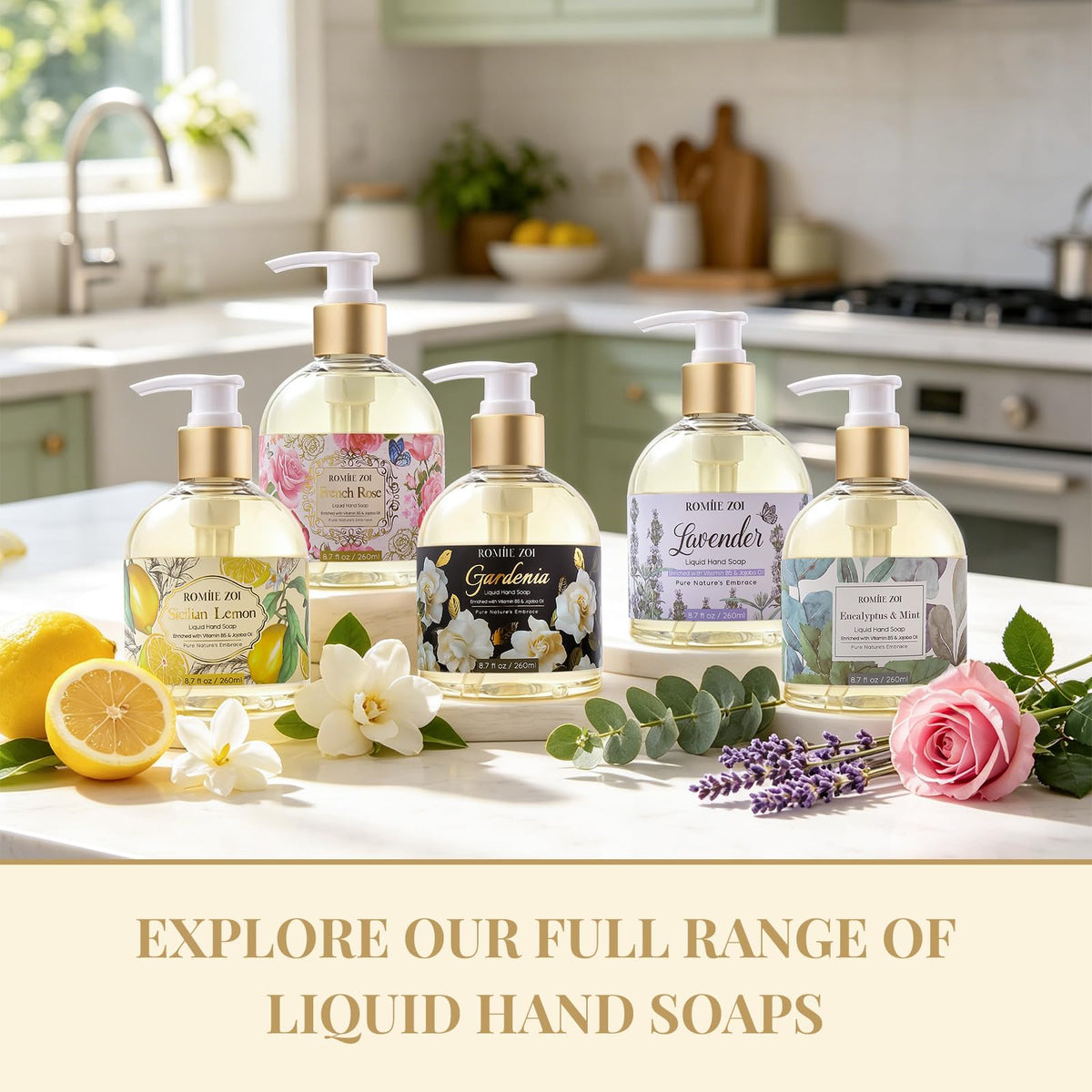ROMIIE ZOI Liquid Hand Soap with Gift Box - Gardenia