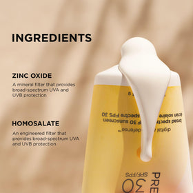 IMAGE Skincare ingredient label highlighting zinc oxide UV protection