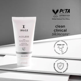 IMAGE Skincare ageless masque open jar contents highlighting creamy exfoliant for effective resurfacing benefit