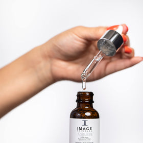 IMAGE Skincare serum being dispensed, demonstrating easy application