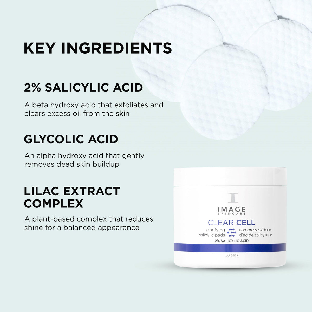 IMAGE Skincare pad applying to cheek demonstrating quick oil and impurity removal