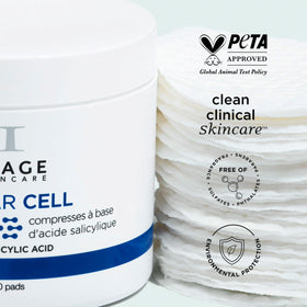 IMAGE Skincare pad held in hand to show real size and easy single-use application