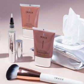 IMAGE Skincare wipes on bedside table suggesting convenient nightly routine