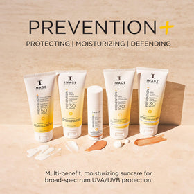 IMAGE Skincare in outdoor scene illustrating daily environmental defense