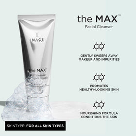 IMAGE Skincare MAX cream texture close-up shows silky feel and hydration