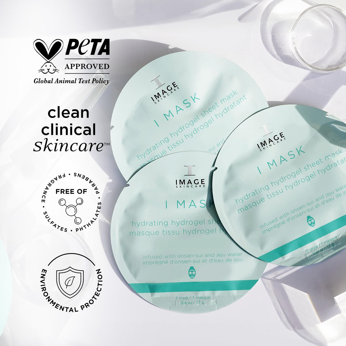 IMAGE Skincare mask held in hand showing size and real-world scale for easy use