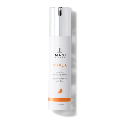 IMAGE Skincare front bottle of VITAL C serum showing label and citrus benefit