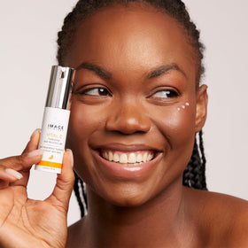 IMAGE Skincare gel texture on fingertip showing cooling hydration feel