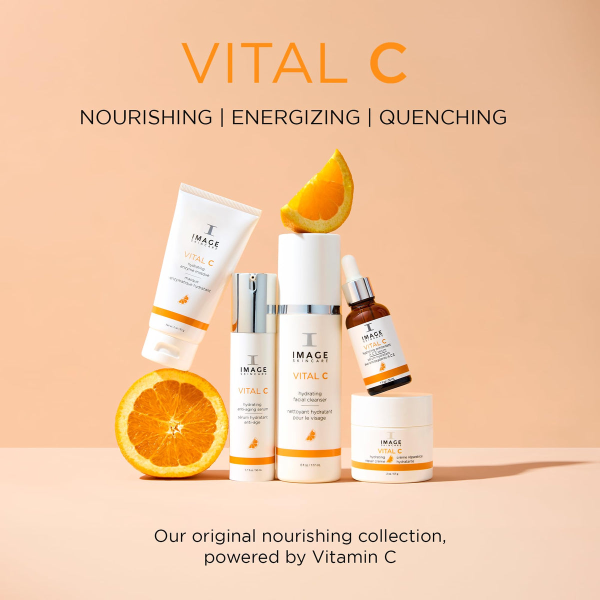IMAGE Skincare on bathroom counter in lifestyle setting suggesting daily routine refresh