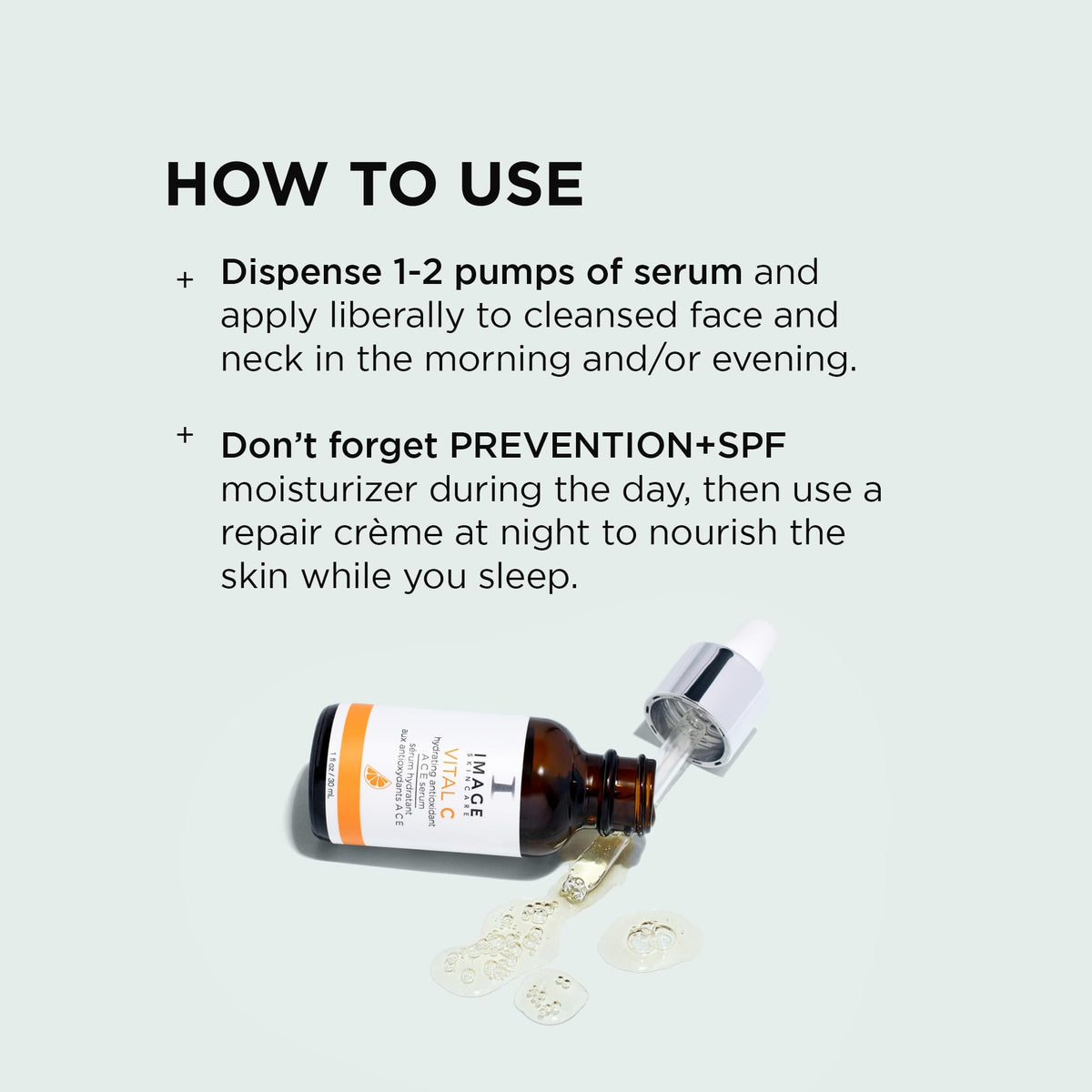 IMAGE Skincare serum used in morning routine for bright, hydrated skin