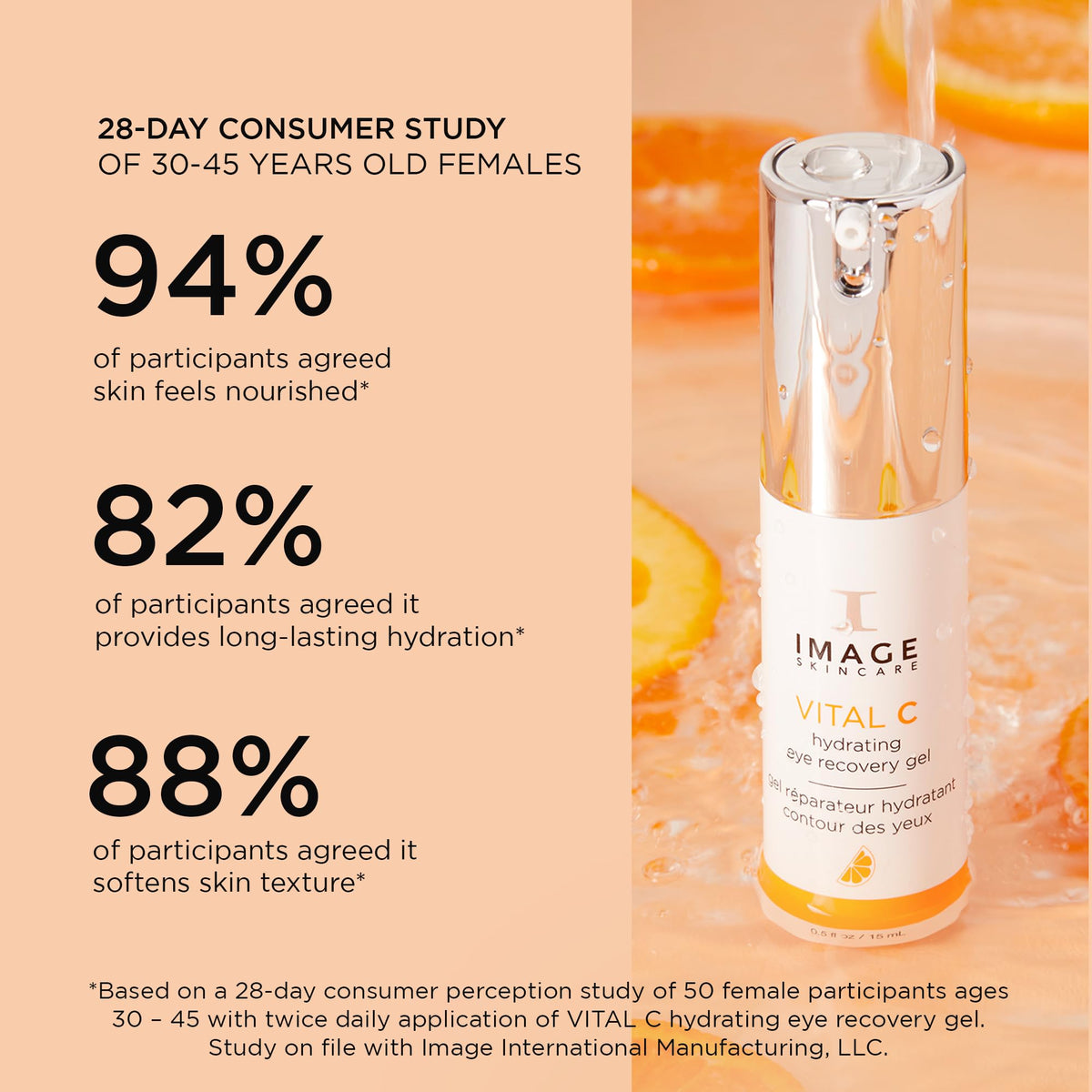 IMAGE Skincare ingredient display featuring vitamin C forms and antioxidant benefit