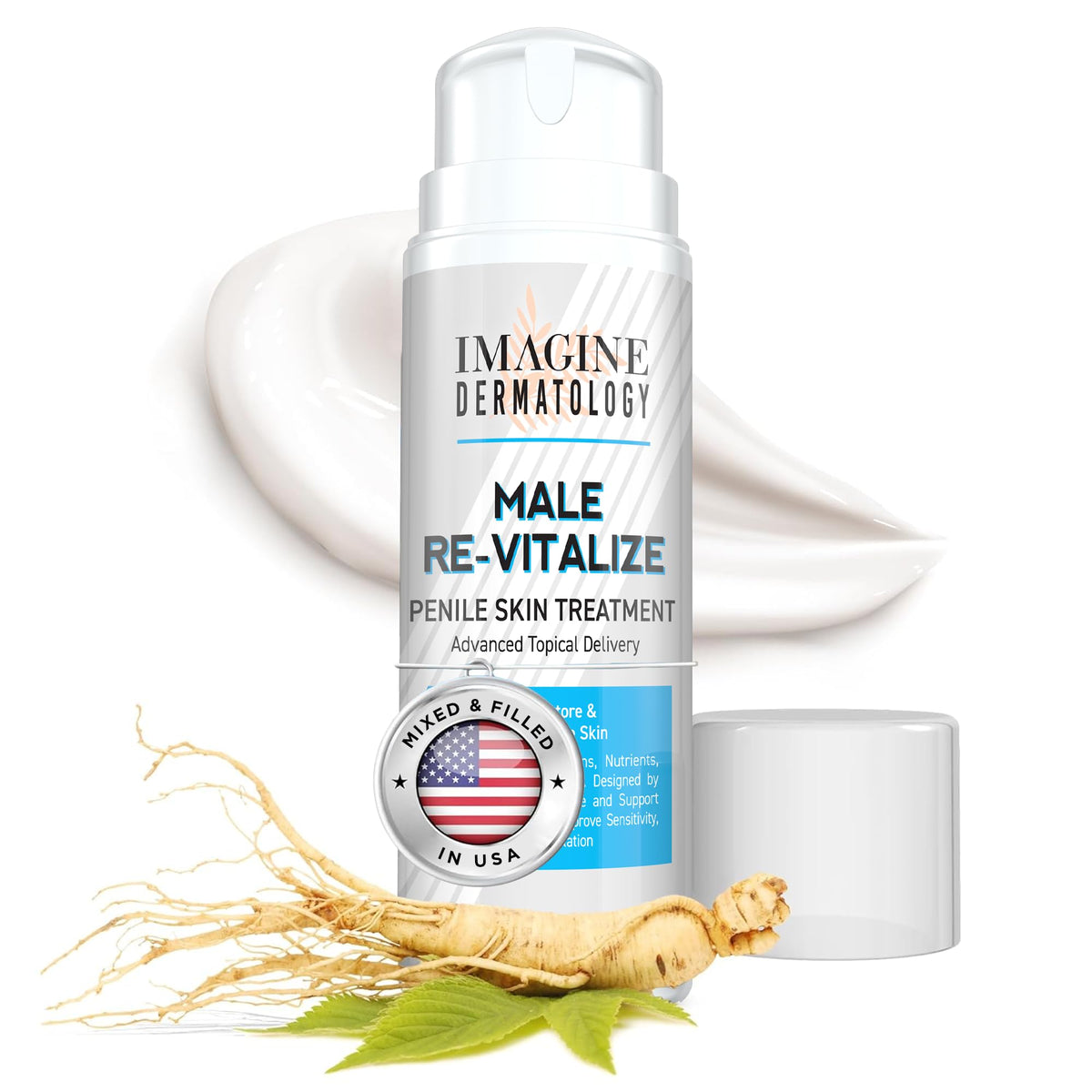Imagine Dermatology front packaging showing 5 fl oz tube and clear benefits