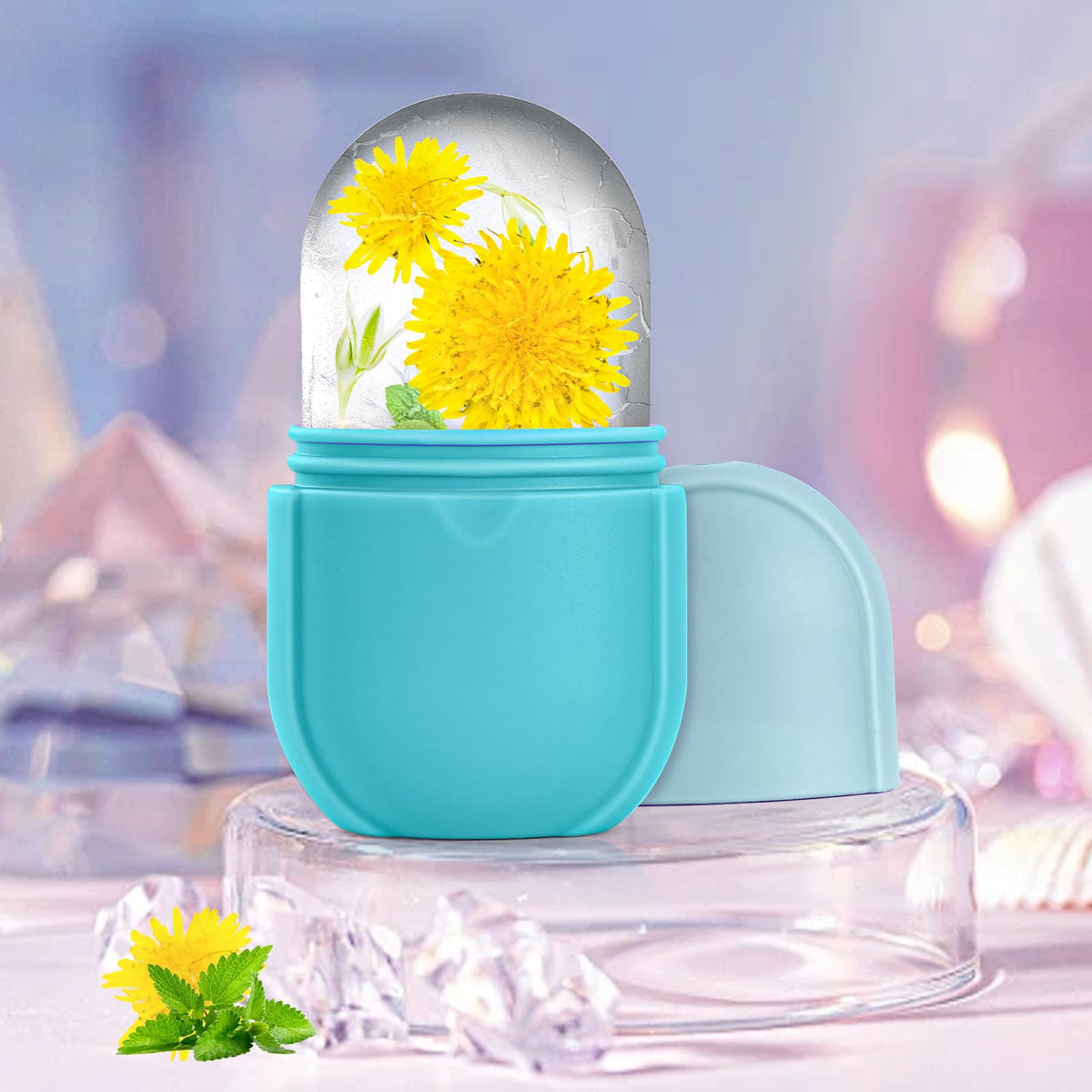 IMEASY silicone cube closeup highlighting texture and reusable freezer-safe material