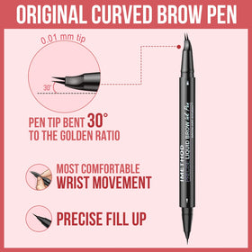 iMethod pen tucked in makeup bag for easy on-the-go touch-ups