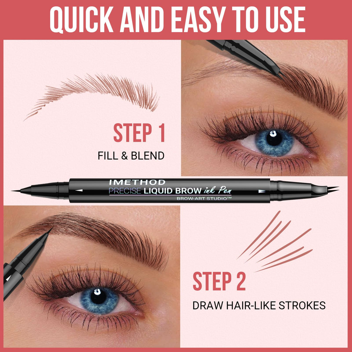 iMethod pen closed and open to show dual-ended convenience