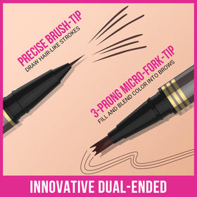 iMethod dual-ended pencil full view showing both micro-fork and brush
