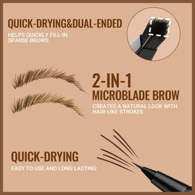 iMethod close-up of both ends highlighting the brush microblading tip and liner tip
