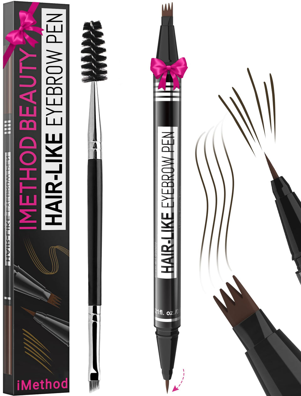 iMethod product front packaging showing pen and shade, clear identification benefit