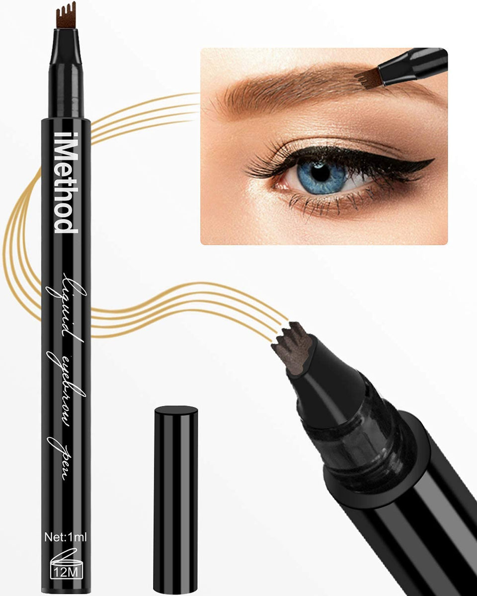 iMethod eyebrow pen front packaging shows shade and benefit natural brows