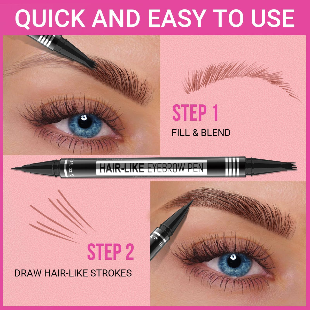 iMethod pen inside a makeup bag showing compact size and easy portability