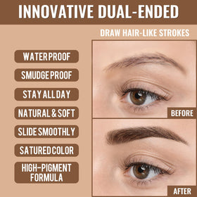 iMethod spoolie blending brow strokes for natural finish