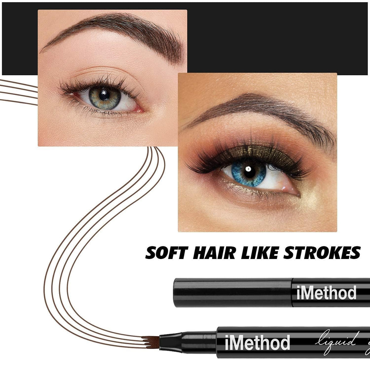 iMethod stroke sample texture on skin illustrating natural-looking, buildable color