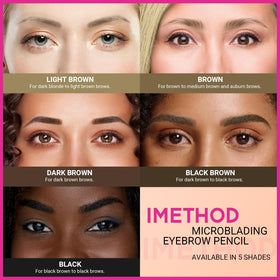iMethod swatches dark brown on skin shows true shade match for darker hair