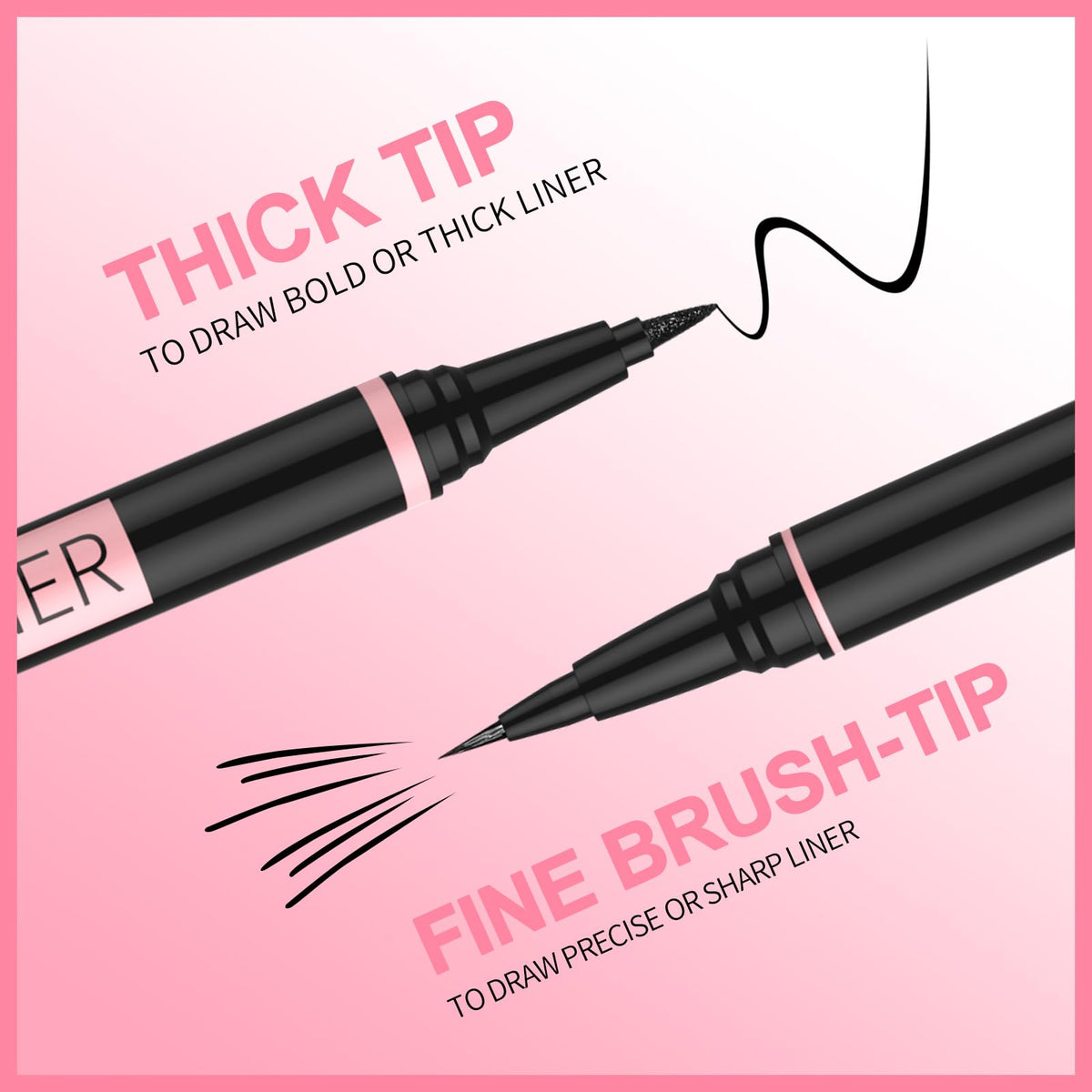 iMethod thick tip detail demonstrating bold stroke capability for dramatic wings
