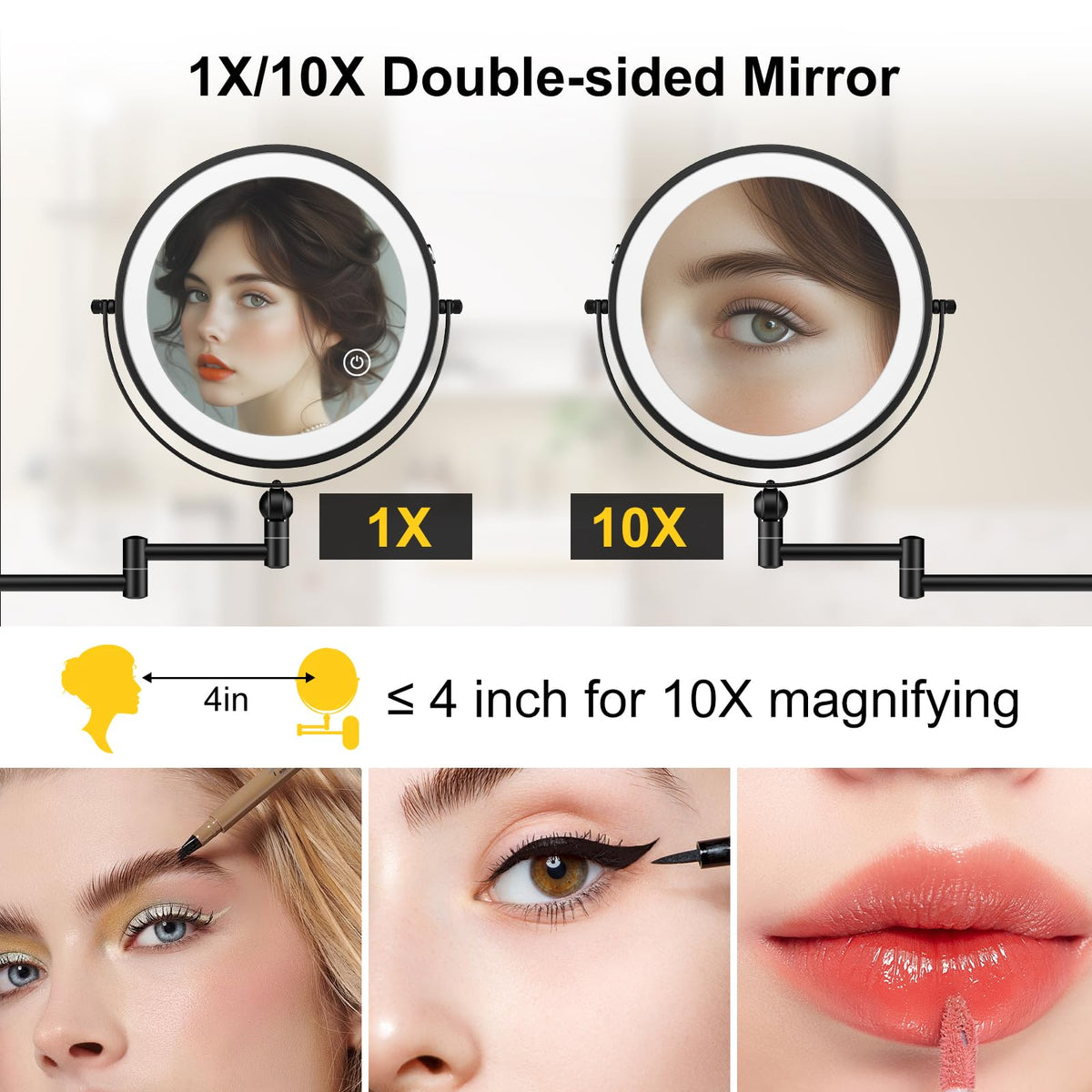 IMIKONA extended arm and 360° rotation demonstrating flexible positioning and convenience