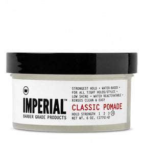 Imperial Barber Grade classic pomade front jar showing product and branding, professional hold