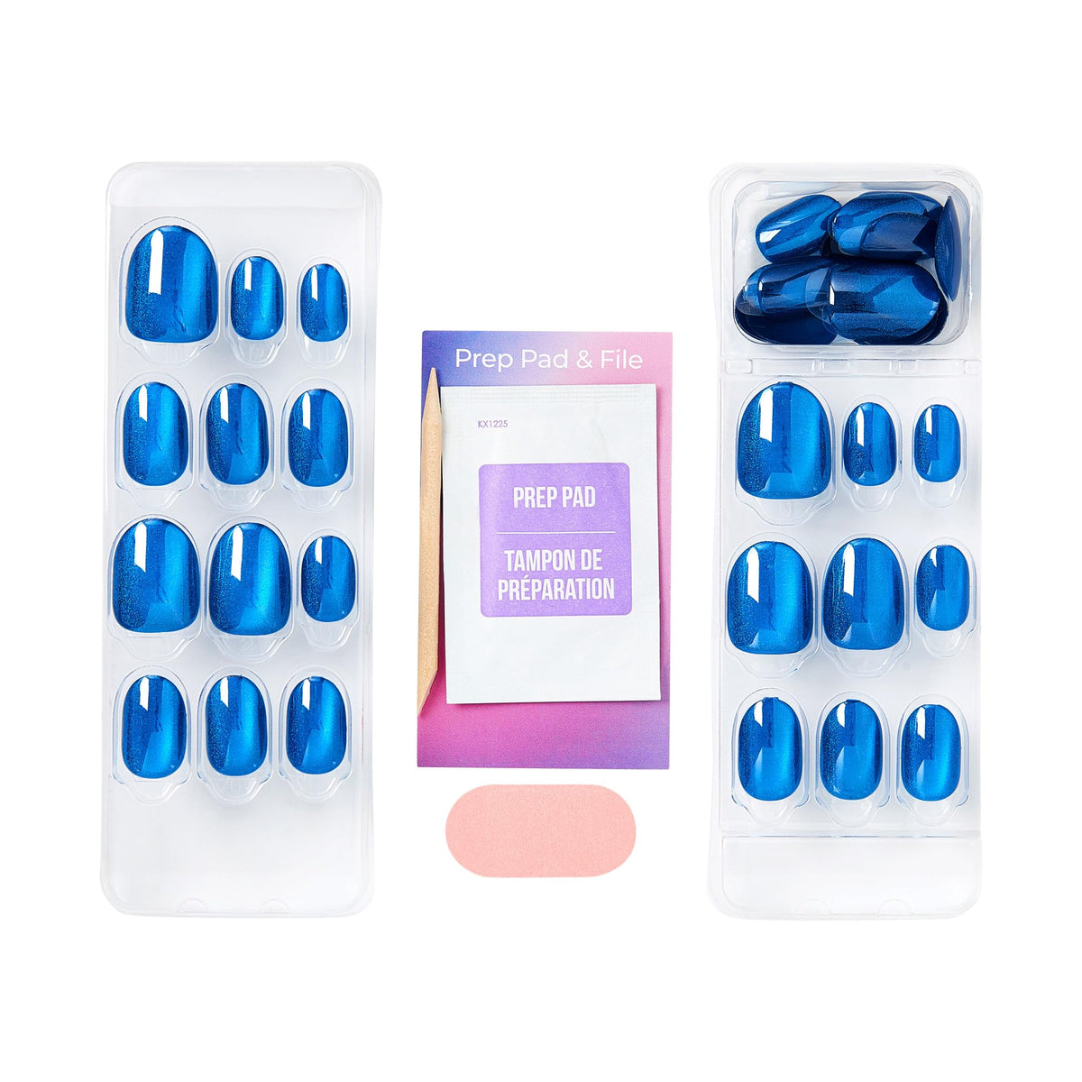 imPRESS kit contents with prep pad, mini file and manicure stick for complete prep