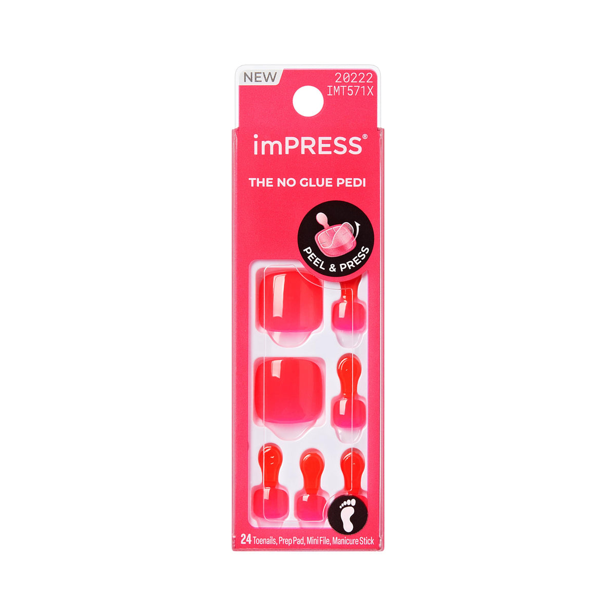 imPRESS front packaging showing Cherry On Top pink and included tools benefits quick setup