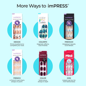 imPRESS press-on toenail applied on model toe demonstrating secure fit and salon result