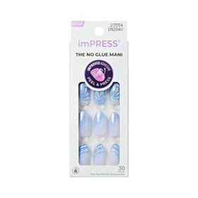 imPRESS front packaging showing Ciel blue set and included tools for easy selection