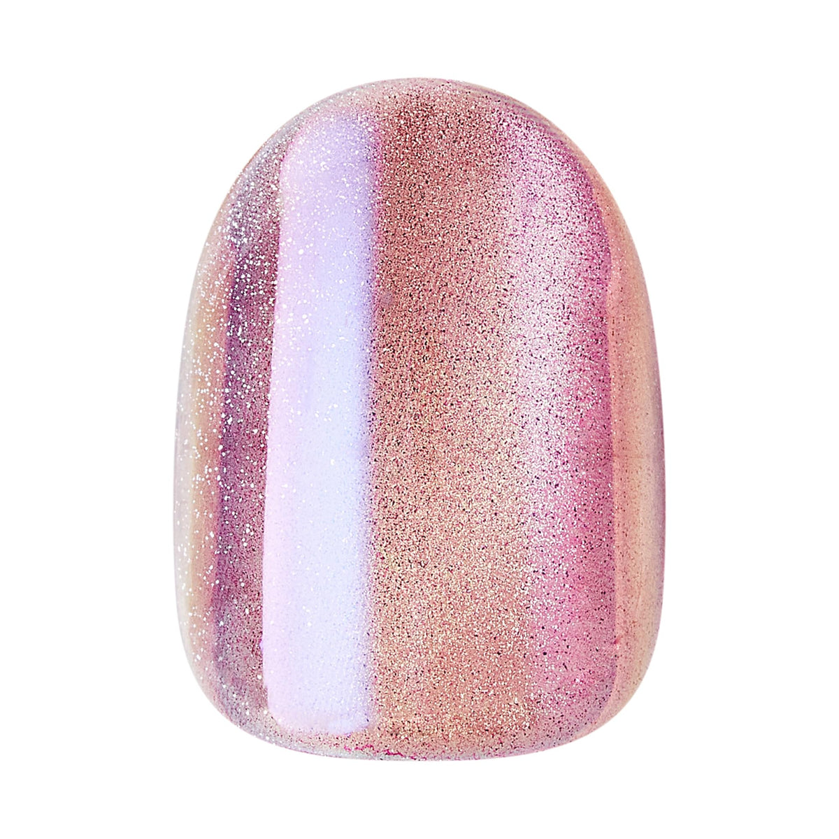 imPRESS side profile of short oval nail showing natural seamless look