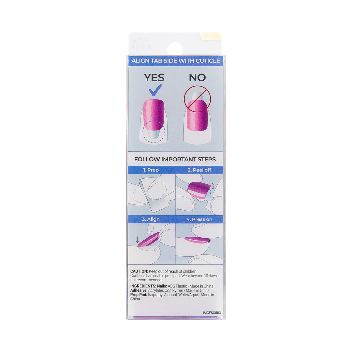 imPRESS multiple nail sizes fanned out to show sizing options and fit