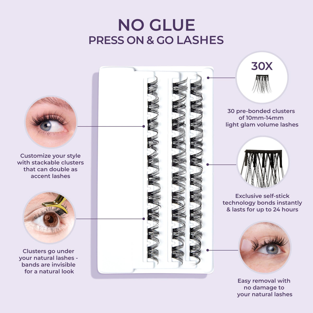 imPRESS on model wearing layered glamorous evening clusters for drama