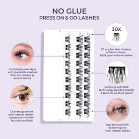 imPRESS on model wearing layered glamorous evening clusters for drama