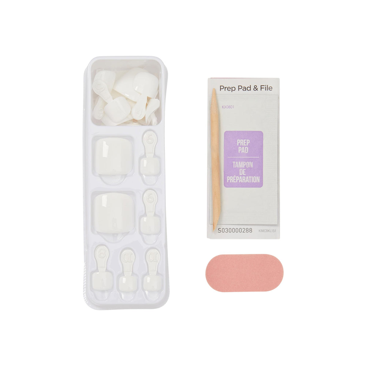imPRESS prep pad, manicure stick, and mini file displayed for easy prep