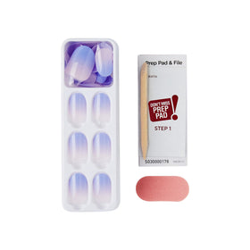 imPRESS application kit with 30 nails, prep pad, file and stick for easy at-home application