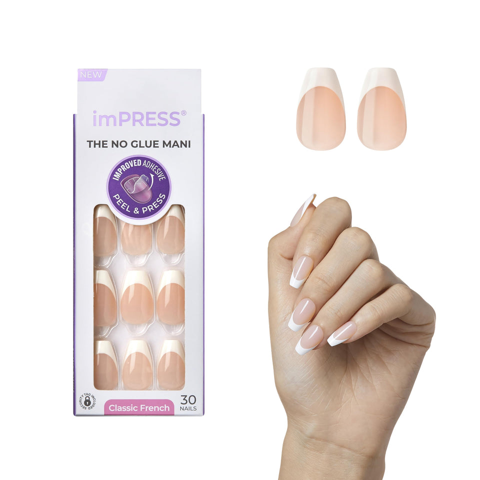 imPRESS front packaging showing classic French kit and included tools for easy application