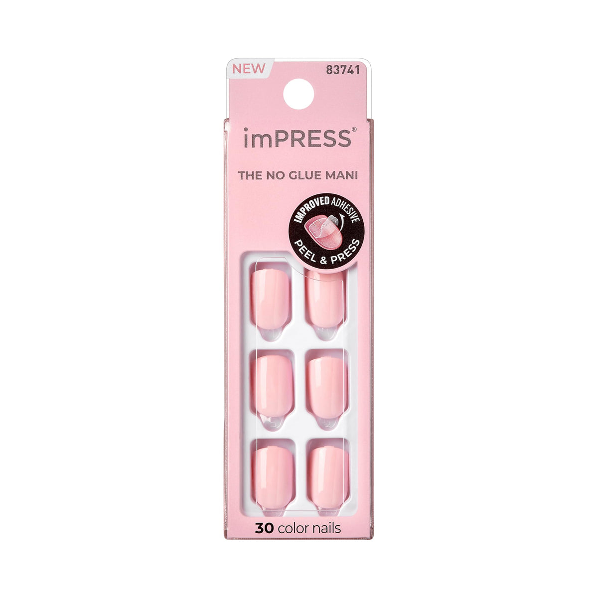 imPRESS front packaging showing Pick Me Pink and included tools for quick application